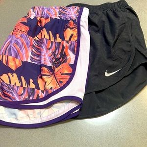 2 pairs of fun running dri fit shorts